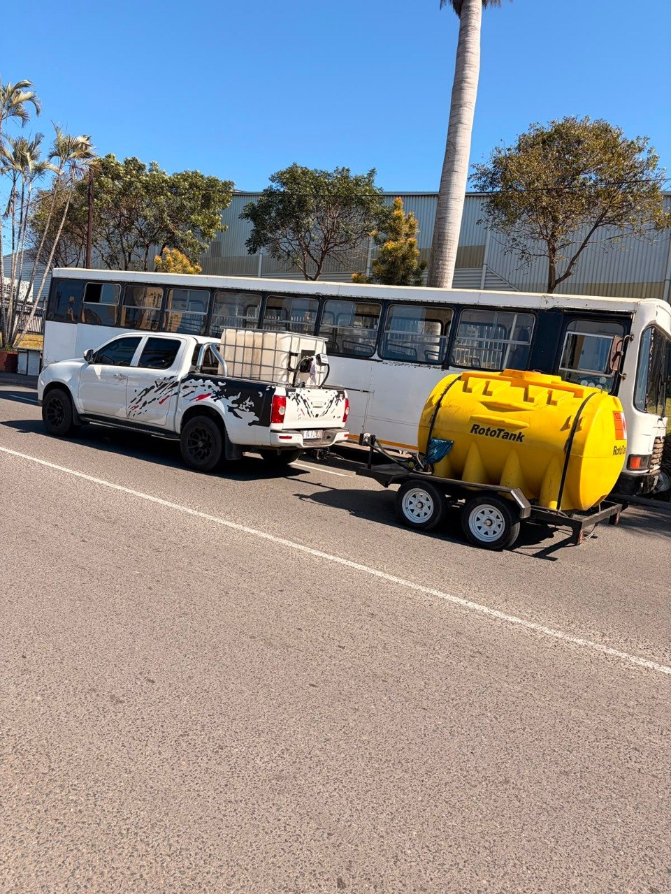 SNDN Fuel Solutions mobile fuel tanker trailer en route to an on-site delivery
